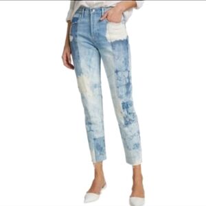 FRAME Le Original Bleached High Waist Straight Leg Jeans In Fresco Size 28